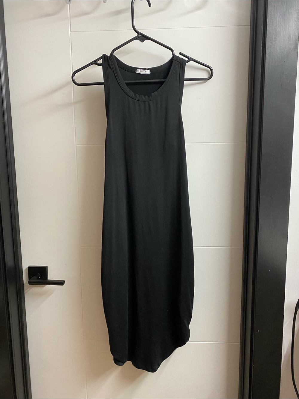 Black Sleeveless Women's Midi Dress - Classic Tank Style